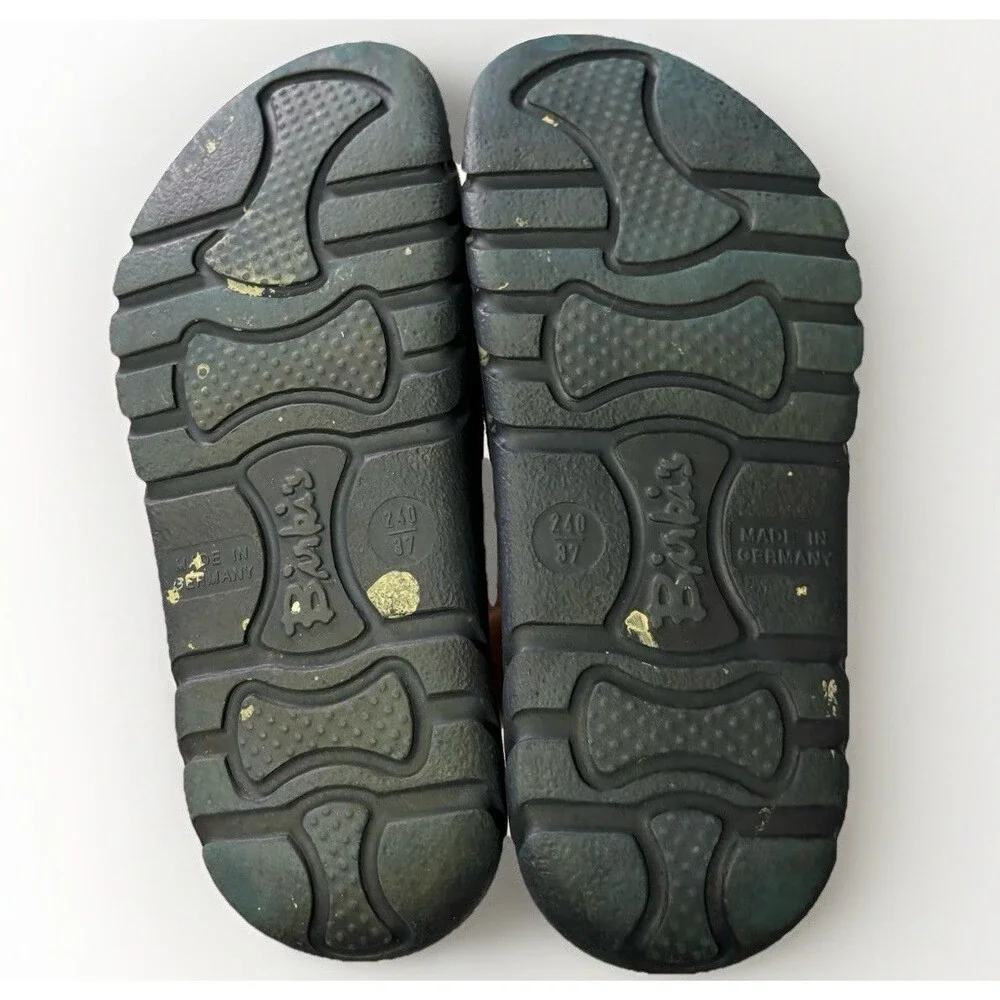 Birki's Birkenstock Navy Blue Slide Sandals Size EU 37 US 6-6.5 Germany Comfort